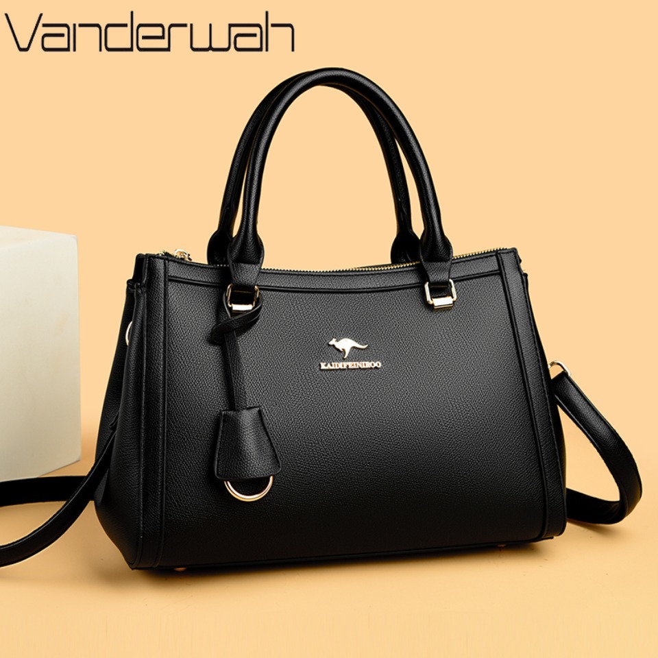 Leather Work Handbags For Women - حقيبة يد نسائية من ماركة كانجارو