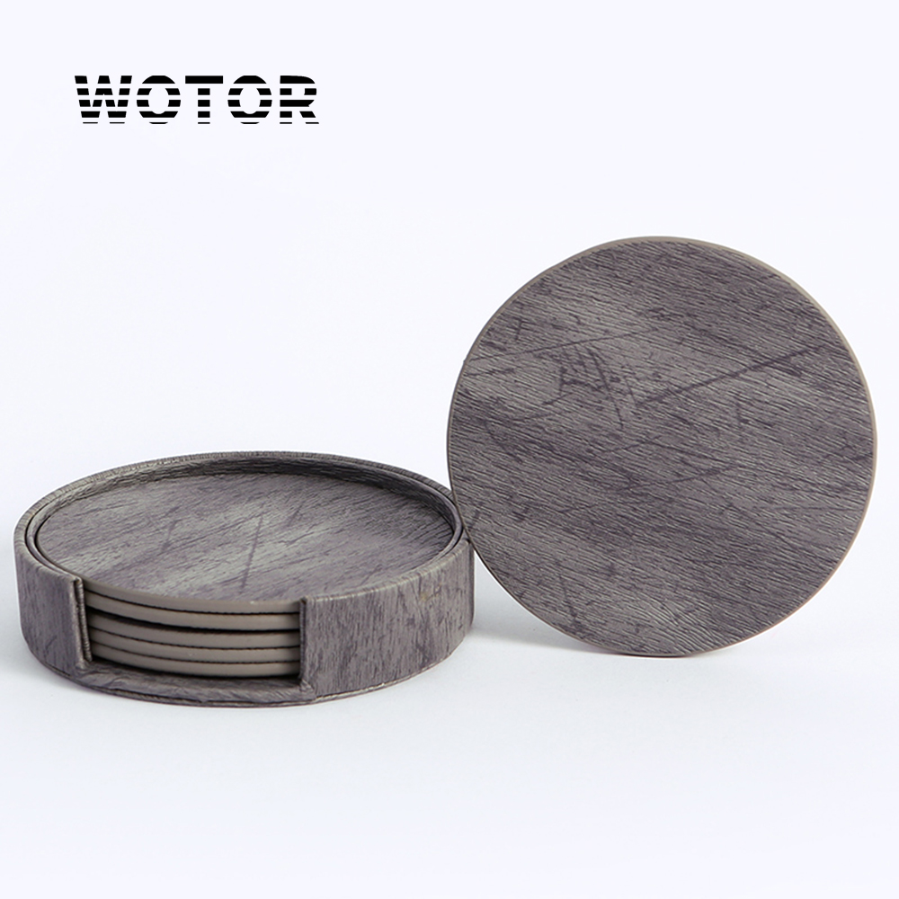 Leatherwork Rings - WOTOR 6 قطعة/الوحدة دائرة الخشب الحبوب