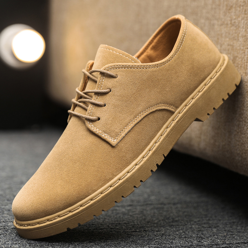 Leather Work Oxfords - العلامة التجارية الفاخرة حذاء رجالي كاجوال