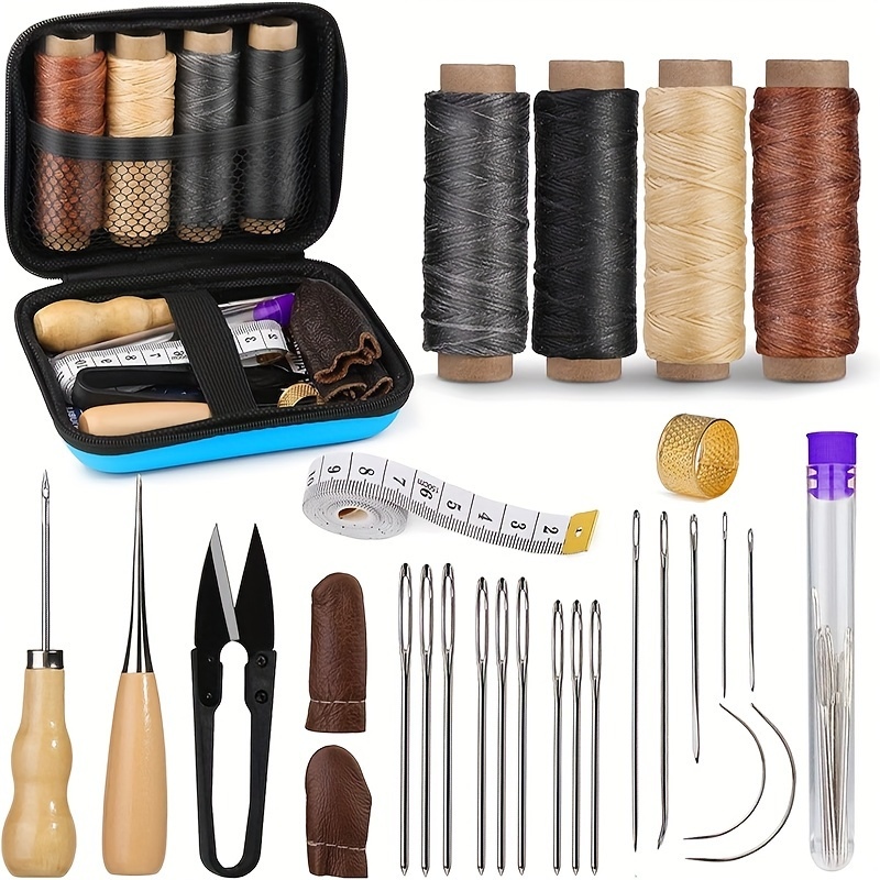 Leatherwork Thread - طقم خياطة الجلد، طقم إصلاح الجلد