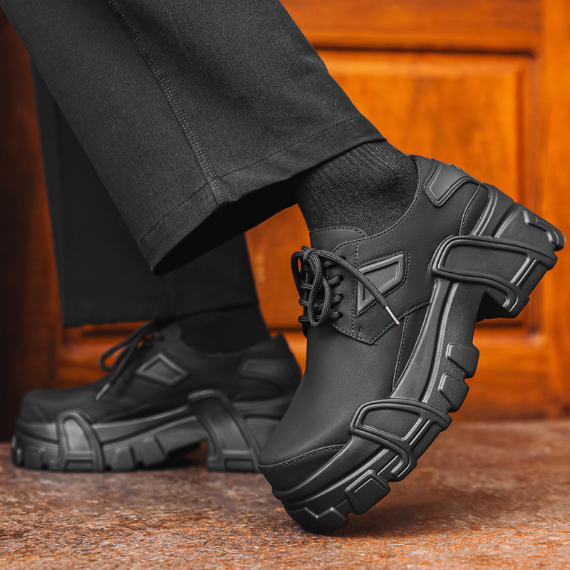 Leather Work Oxfords - أحذية جلدية للرجال منصة ، أحذية