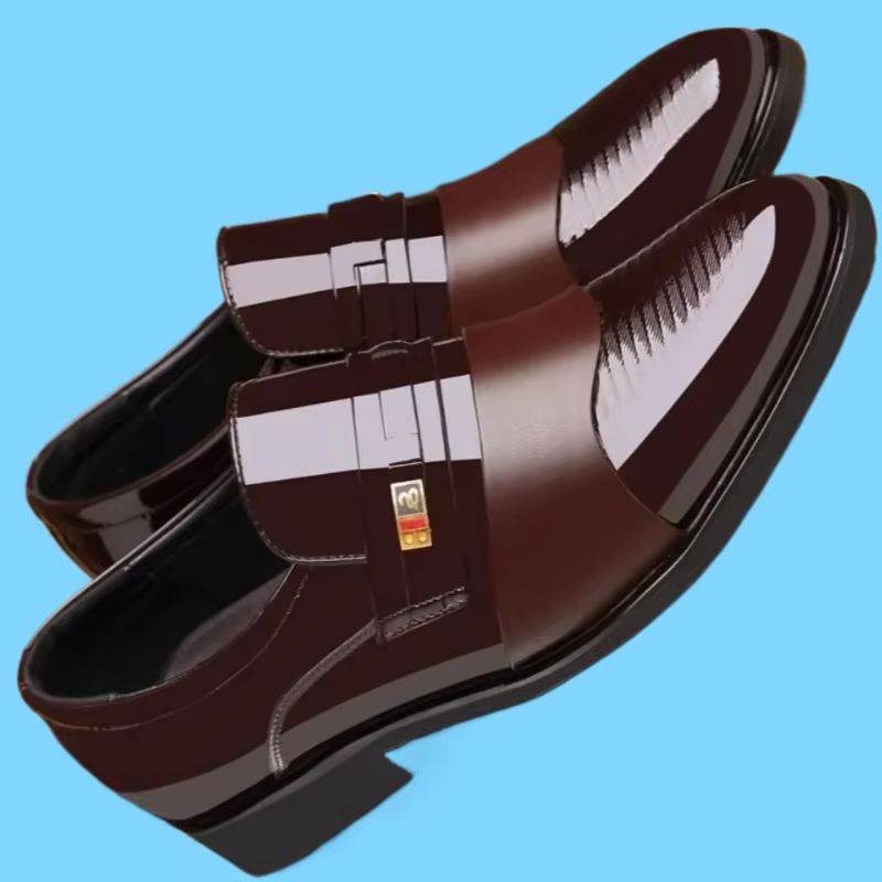 Leather Work Oxfords - حذاء رجالي من الجلد للرجال كلاسيكي