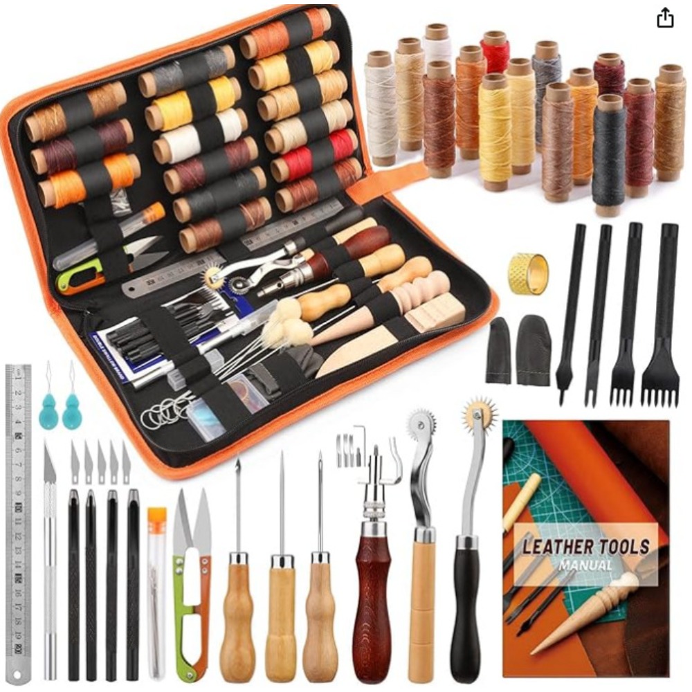 Leatherwork Or Leathercraft - أدوات العمل الجلدية مجموعة الحرف الجلدية
