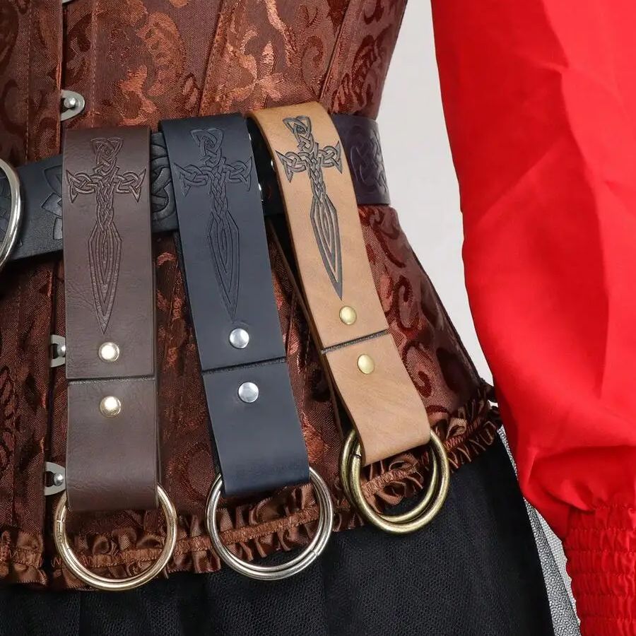 Leatherwork Rings - تنورة نسائية من العصور الوسطى للتنزه