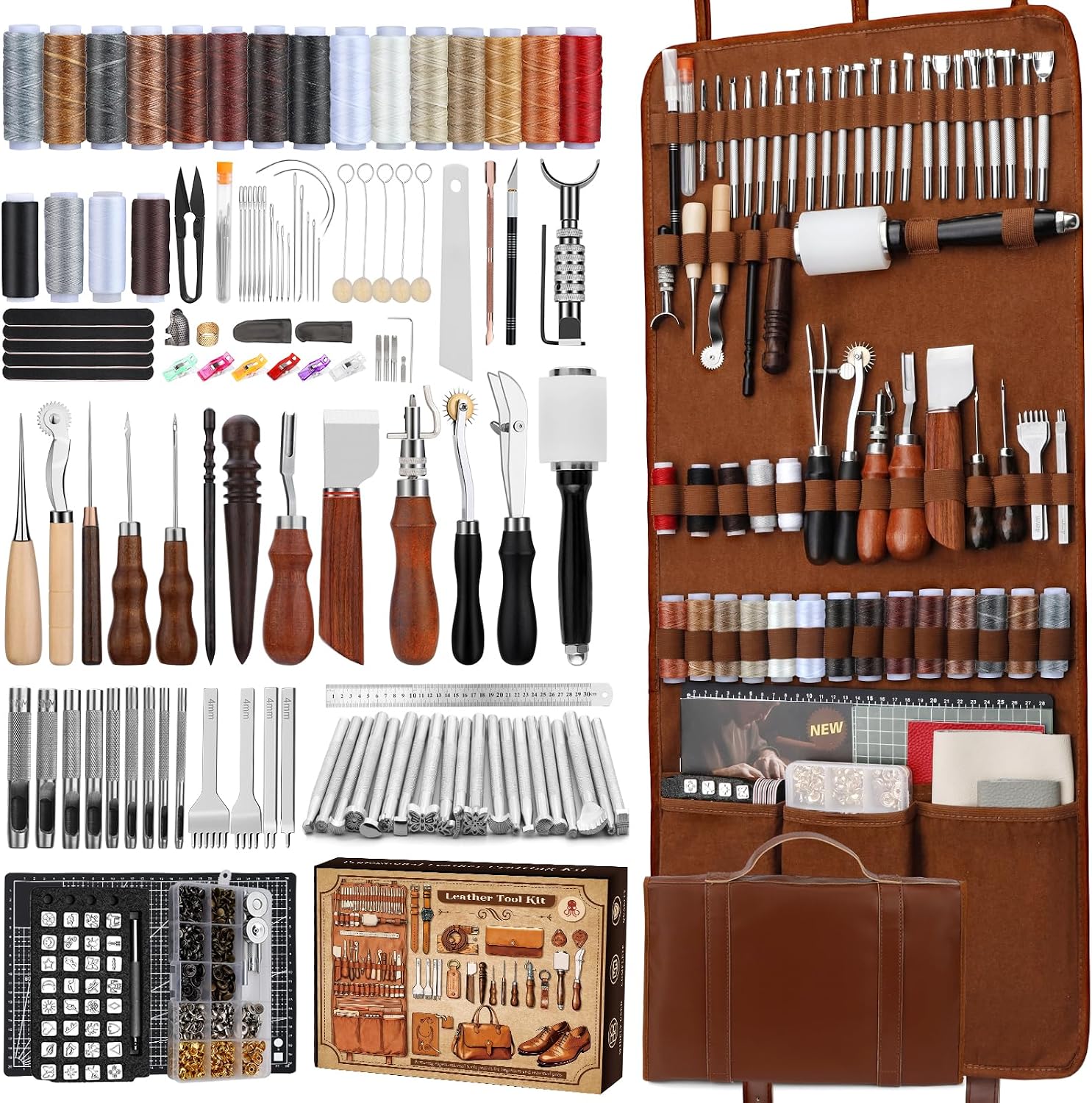 Leather Work Bag - طقم أدوات العمل بالجلد، مجموعة أدوات