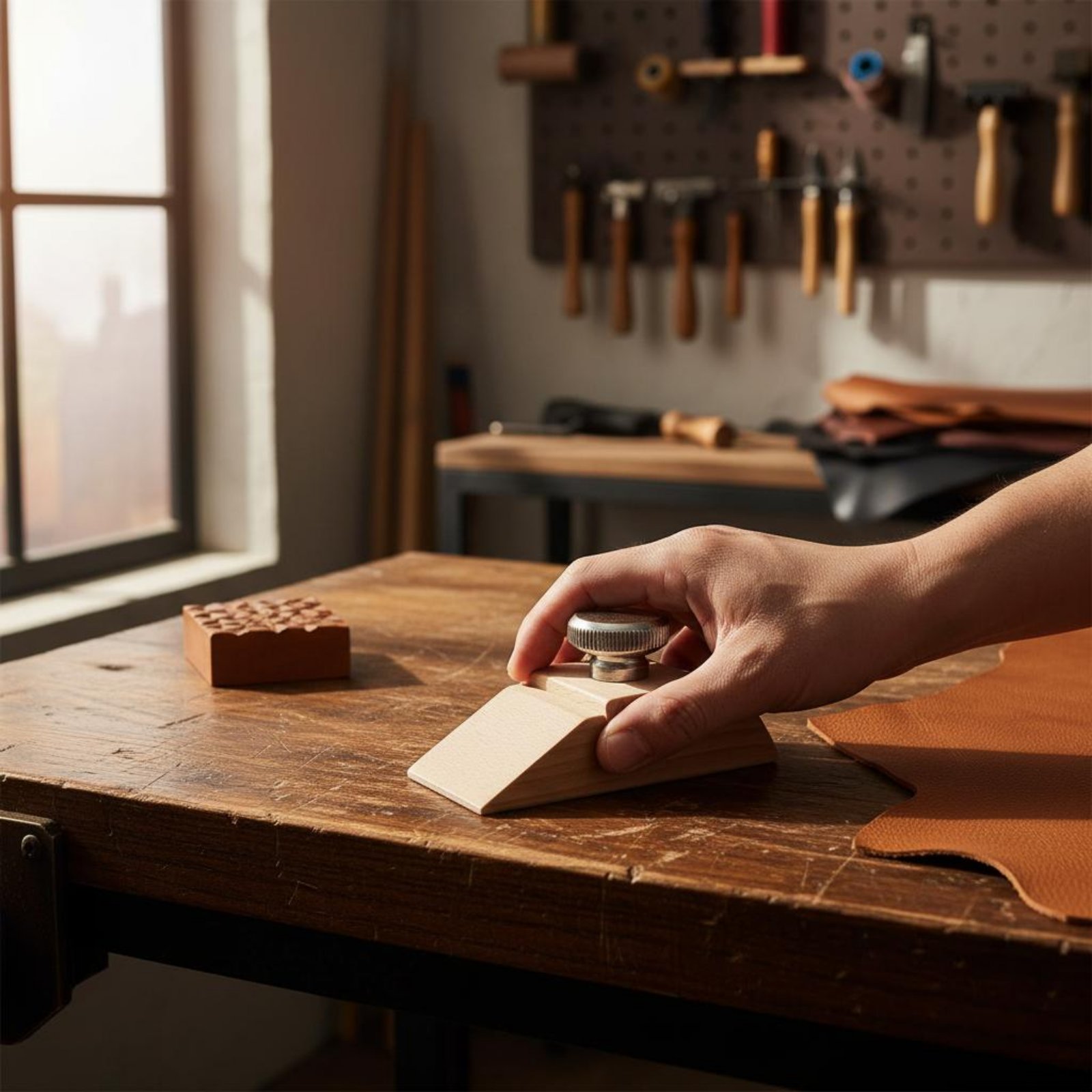 Leatherworker Block - قالب صقل جلدي بحواف قابلة للتعديل،