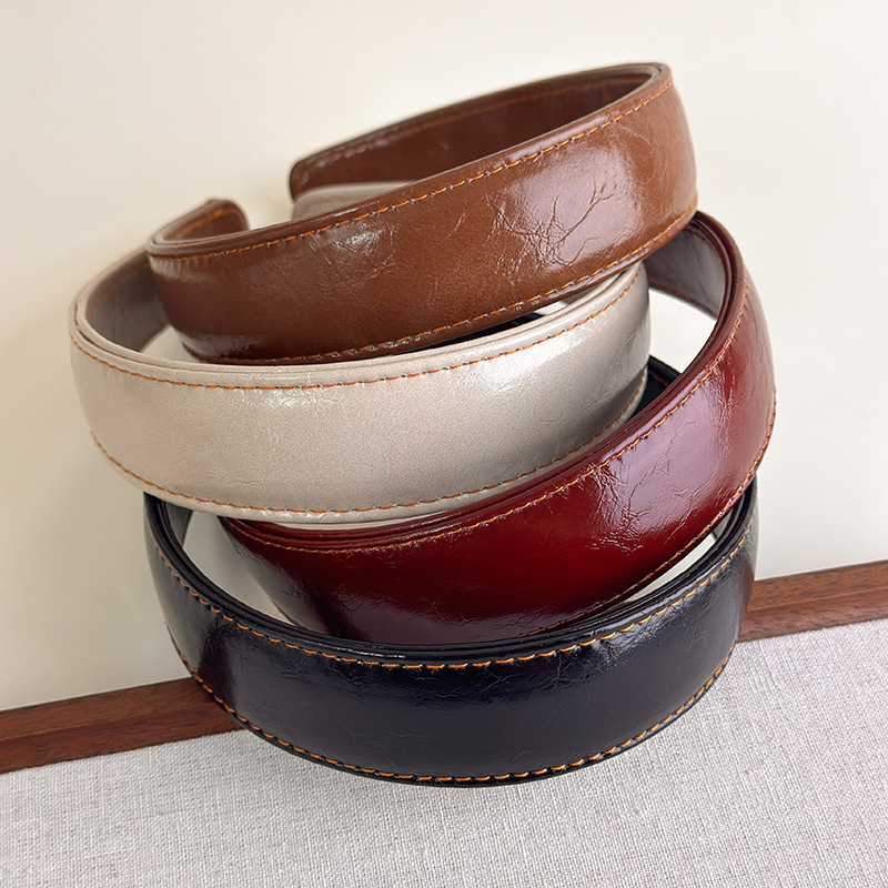 عصابات رأس جلدية بسيطة بلون ال - مراجعة Leatherwork Rings وسعره