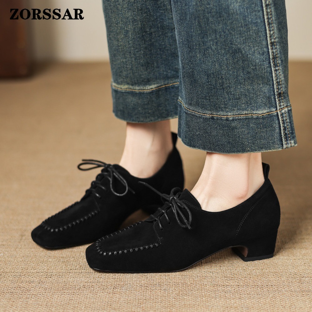 أحذية أكسفورد نسائية بنية من ا - مراجعة Leather Work Oxfords وسعره