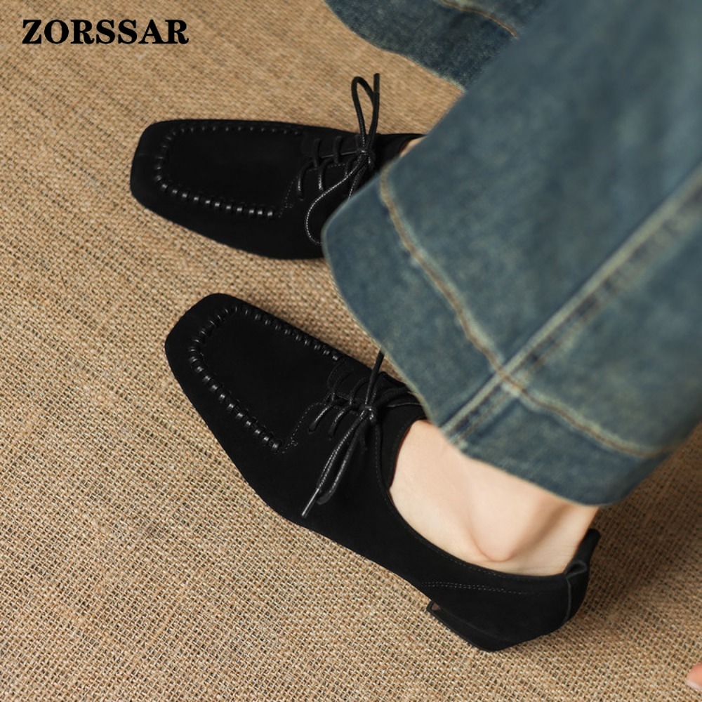 أحذية أكسفورد نسائية بنية من ا - مراجعة Leather Work Oxfords وسعره