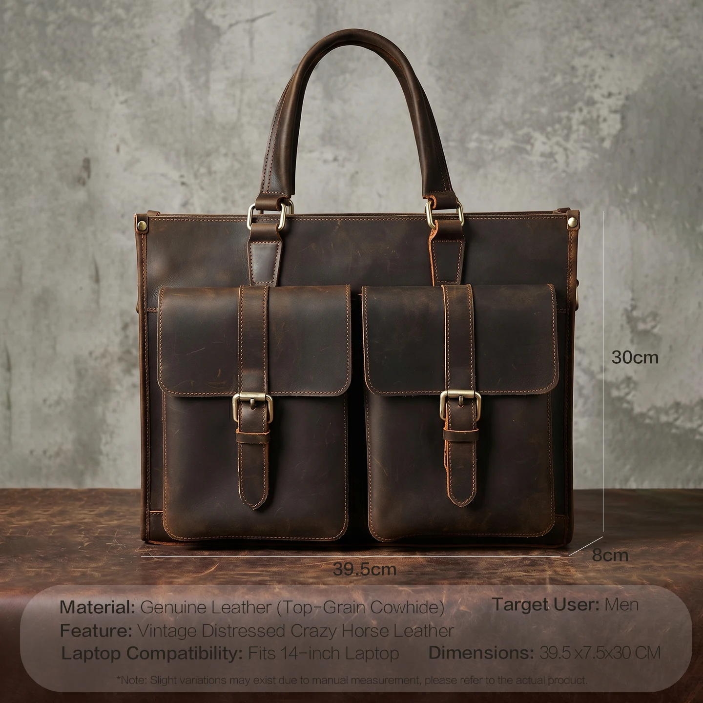 حقيبة كتف رجالية من الجلد الطب - مراجعة Leatherwork Thread وسعره