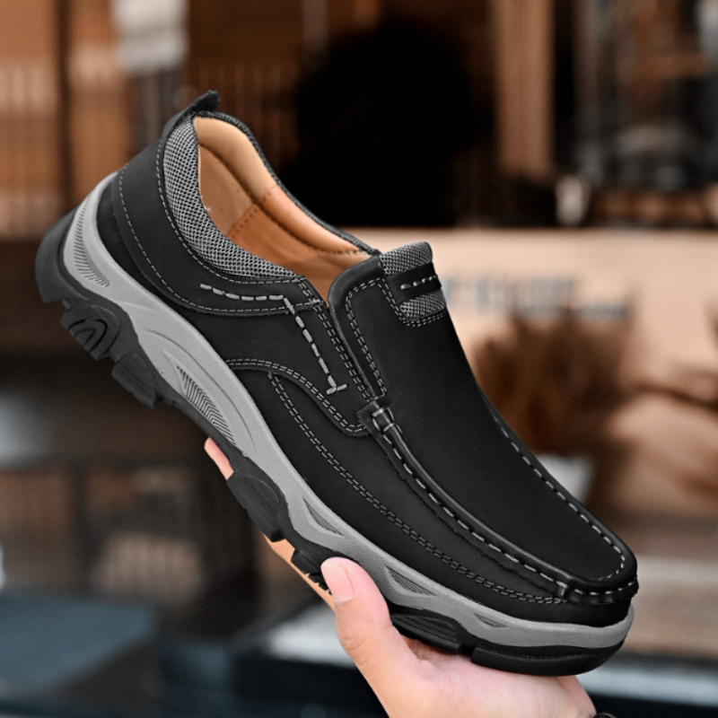 حذاء رجالي الانزلاق على قارب أ - مراجعة Leather Work Oxfords وسعره
