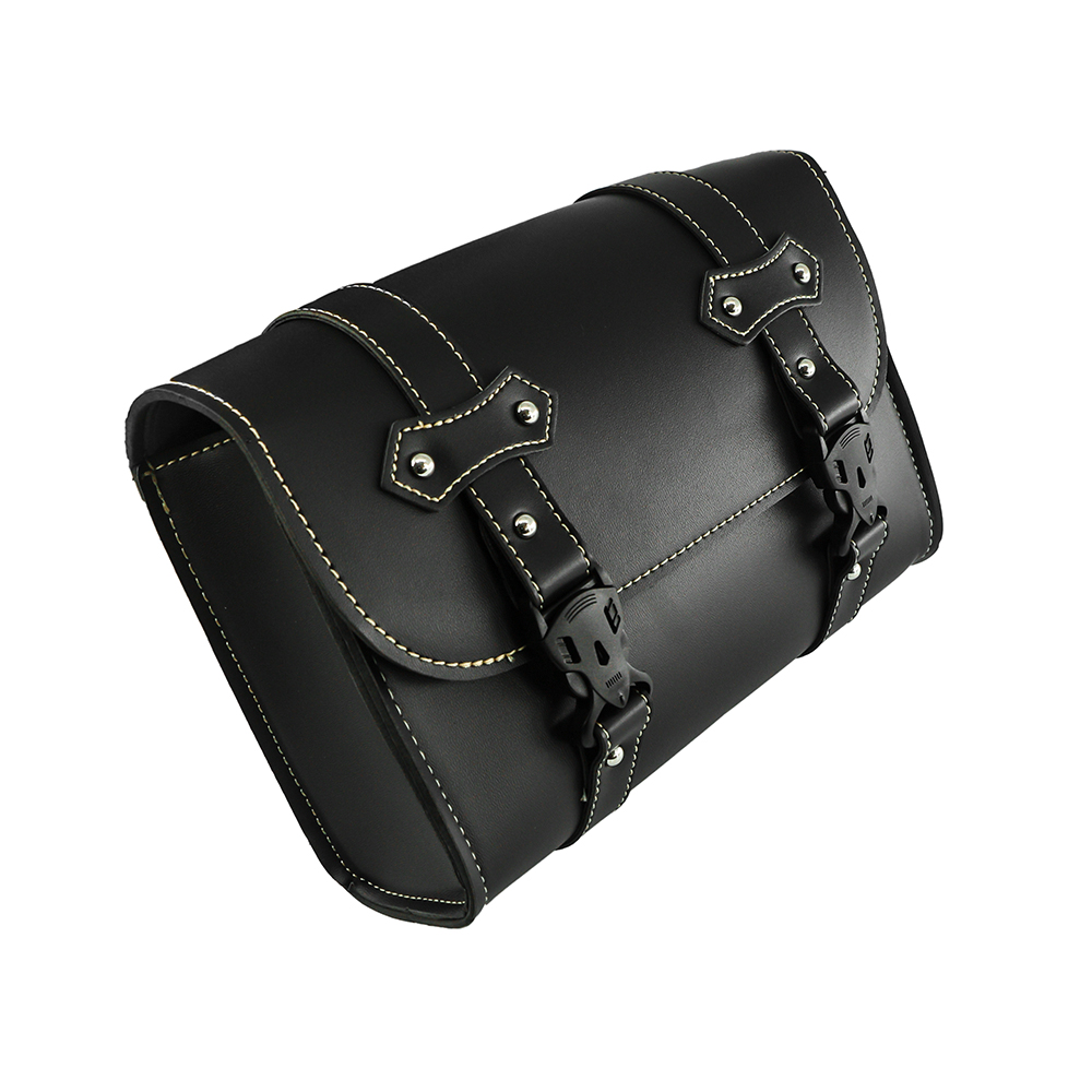 دراجة نارية الجبهة شوكة السرج  - مراجعة Leather Work Bag وسعره