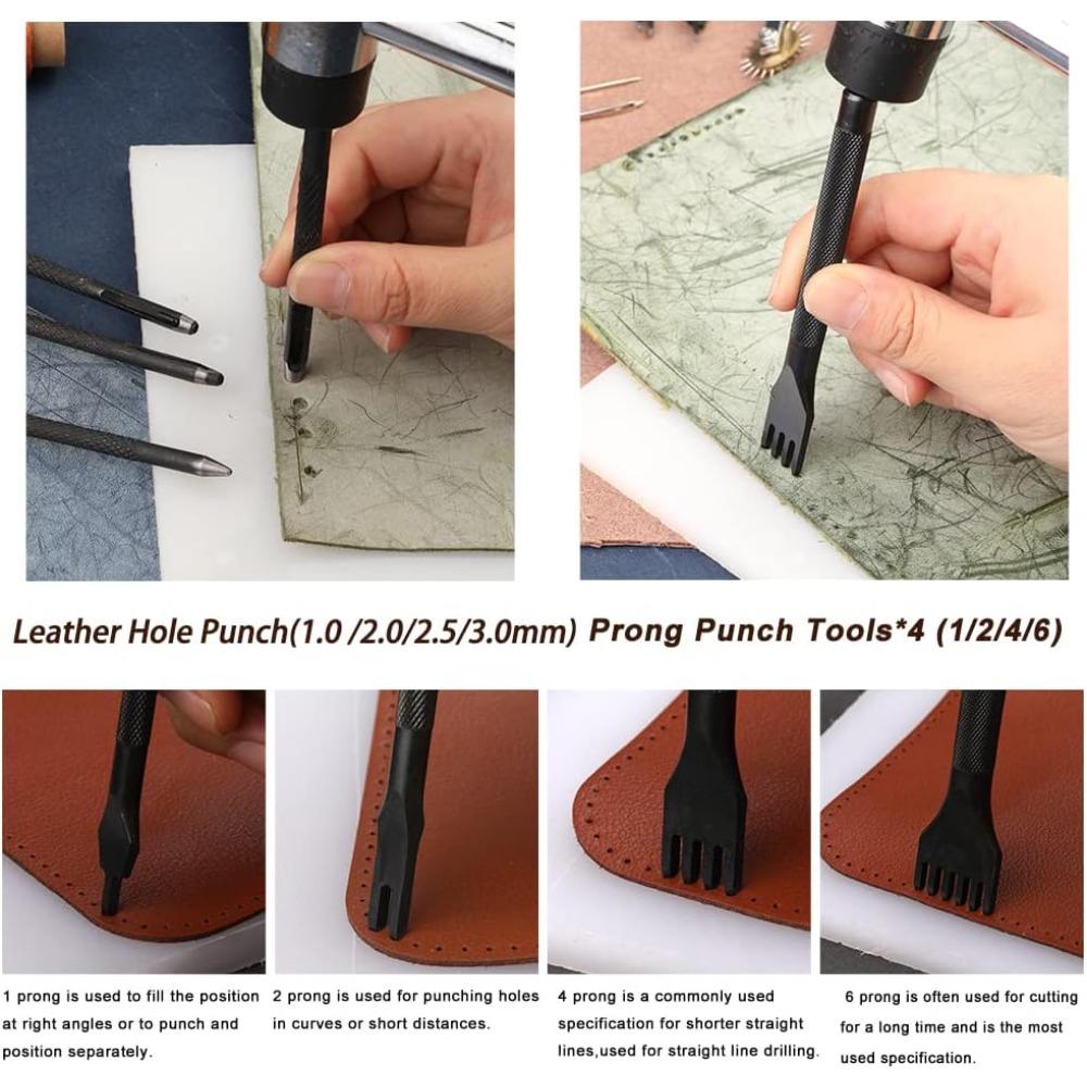 أدوات العمل الجلدية مجموعة الح - مراجعة Leatherwork Or Leathercraft وسعره
