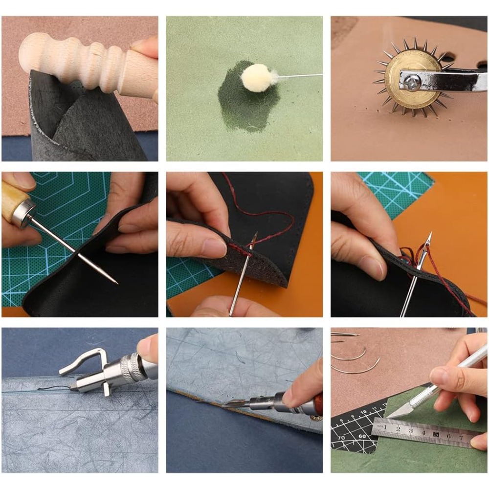أدوات العمل الجلدية مجموعة الح - مراجعة Leatherwork Or Leathercraft وسعره