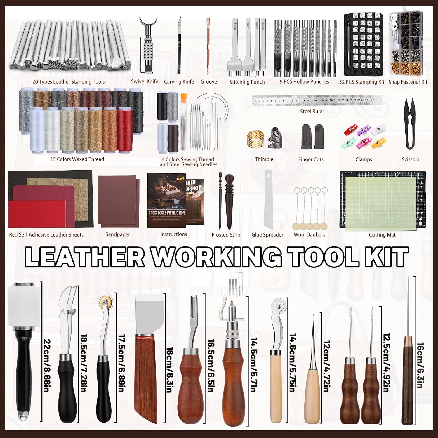 طقم أدوات العمل بالجلد، مجموعة - مراجعة Leather Work Bag وسعره