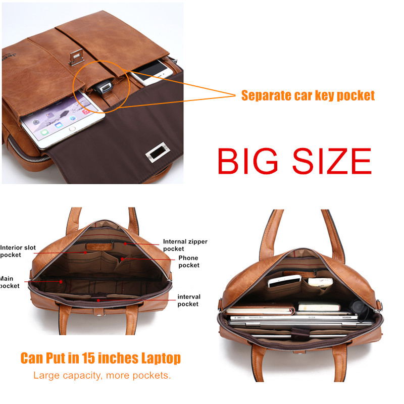 حقيبة جلدية للرجال من جيب بولو - مراجعة Leather Work Bag وسعره