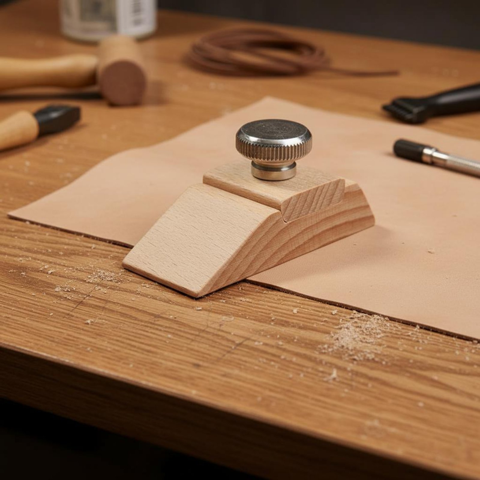 قالب صقل جلدي بحواف قابلة للتع - مراجعة Leatherworker Block وسعره