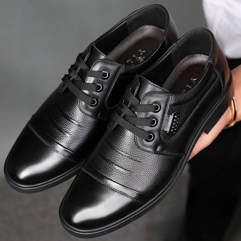 الشتاء الرجال جلد طبيعي رسمي ح - مراجعة Leather Work Oxfords وسعره